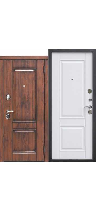 Входная дверь 9,5 см ВЕНА Vinorit Патина МДФ/МДФ Белый матовый - фото