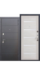 Входная металлическая дверь 10,5 см Чикаго Царга Лиственница беж с МДФ панелями