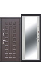 Входная металлическая дверь 10 см МОНАРХ Зеркало Белый ясень