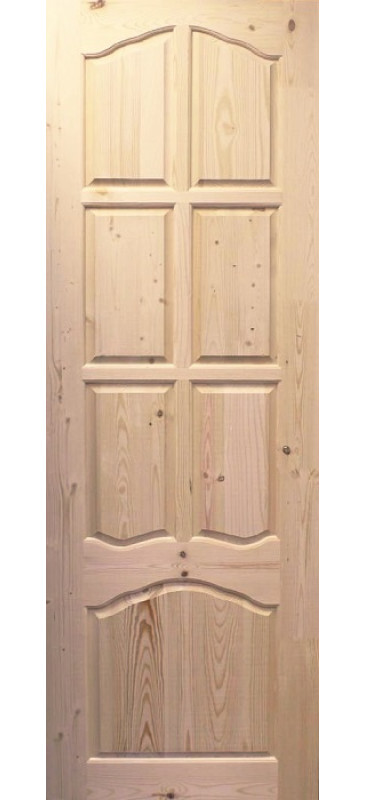Дверь Массив, Модель «Филёнчатая» (глухая) с сучками - фото